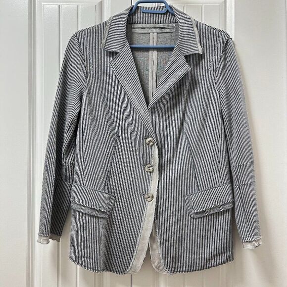 Vintage 90’s Marithe Francois Girbaud Striped Blazer - Picture 1 of 11